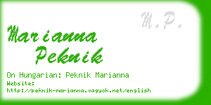 marianna peknik business card